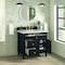 James Martin Vanities 36'' Single Vanity, Black Onyx w/ 3 CM Arctic Fall Solid Surface Top 424-V36-BKO-3AF - alternate 4